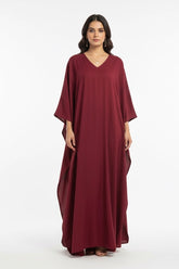 Burgundy Karandi Kaftaan